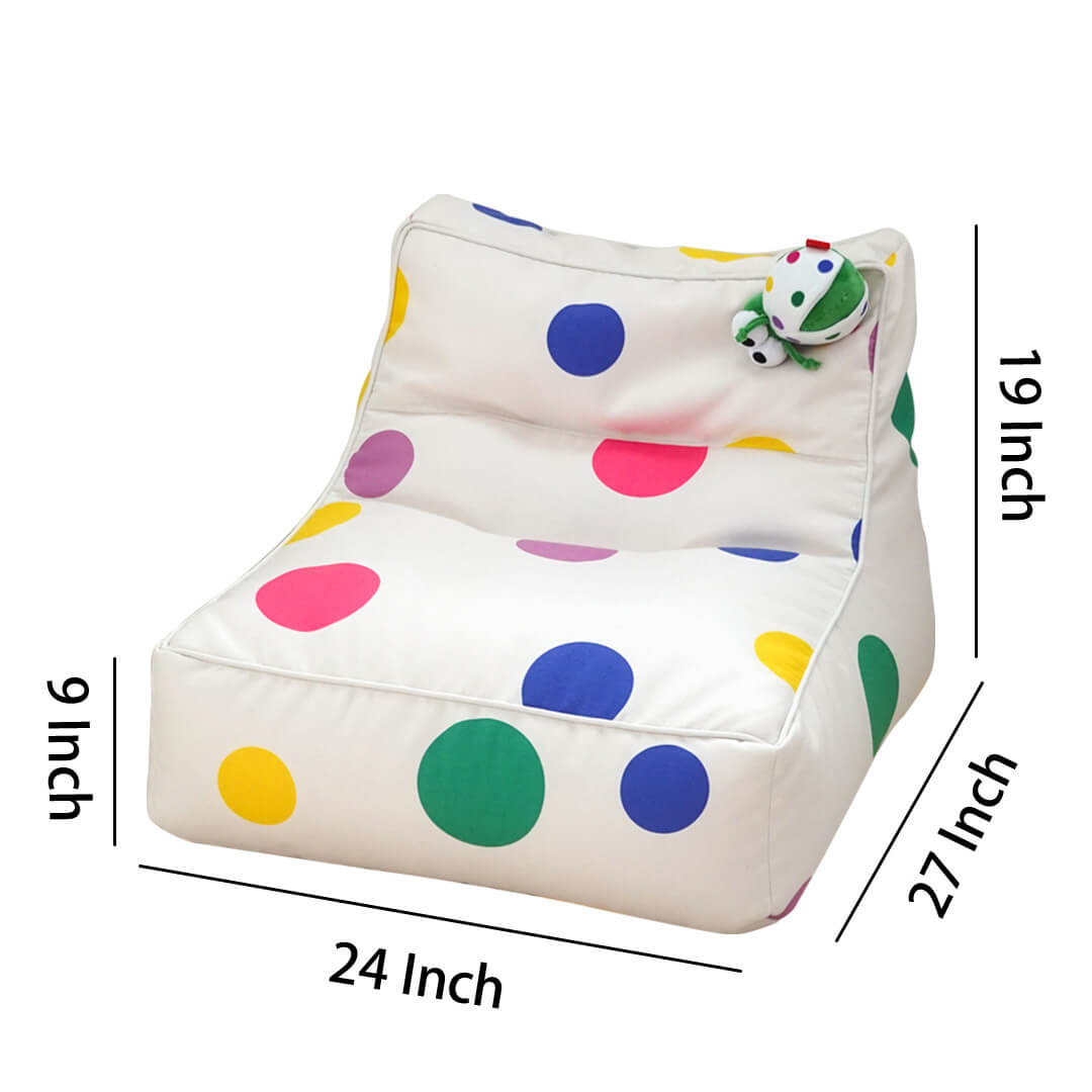 Playful Polka Dot Bean Bag Sofa - Extra Soft & Washable