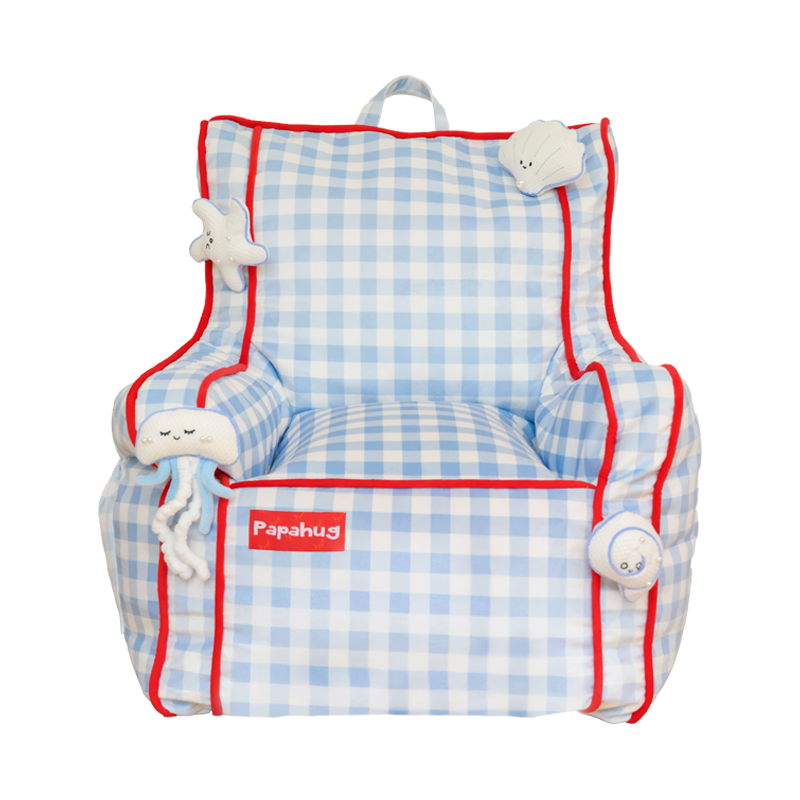 Ocean Series Plaid Bean Bag Chair