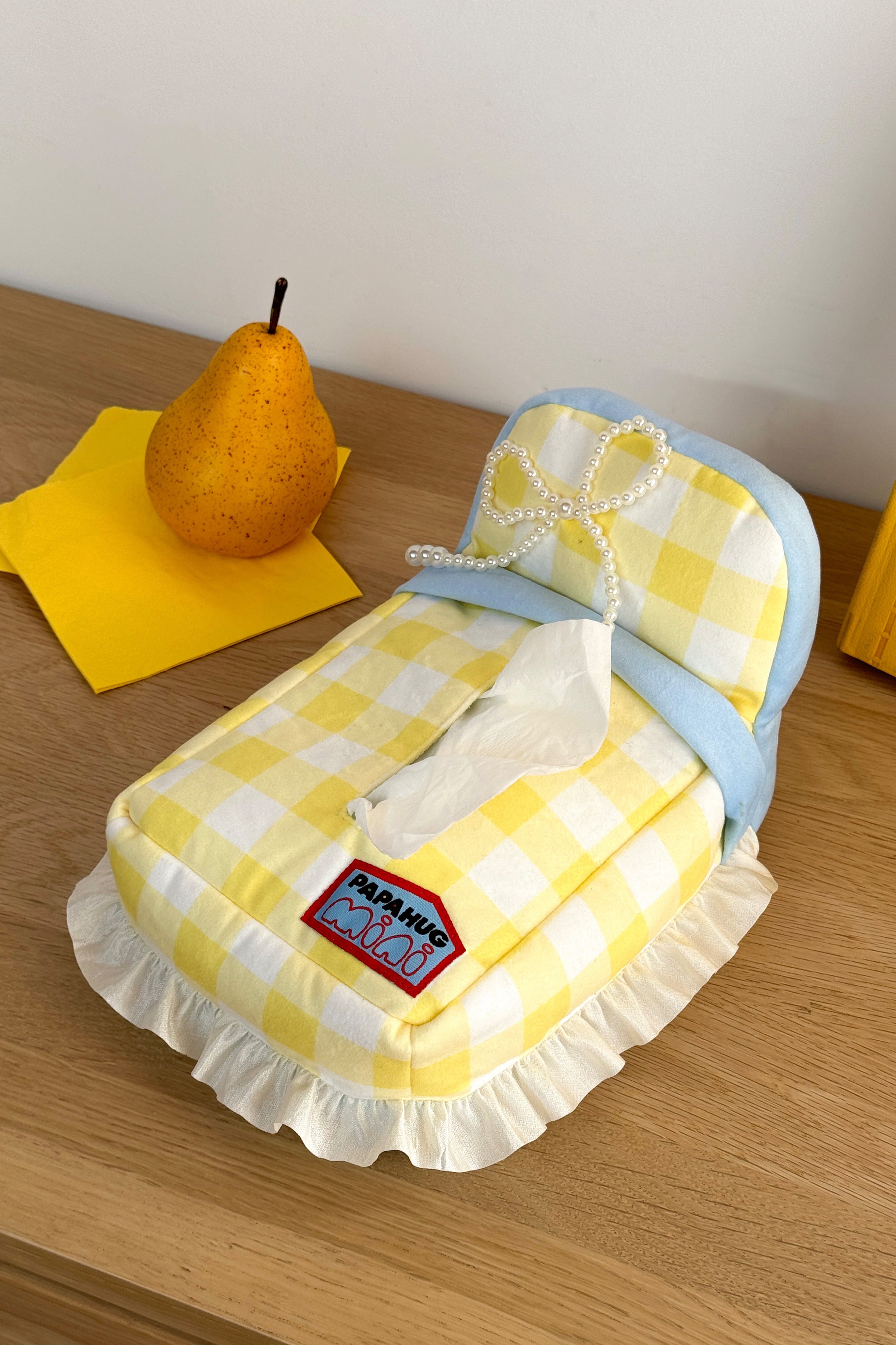 Gingham Sofa Tissue Box Cover