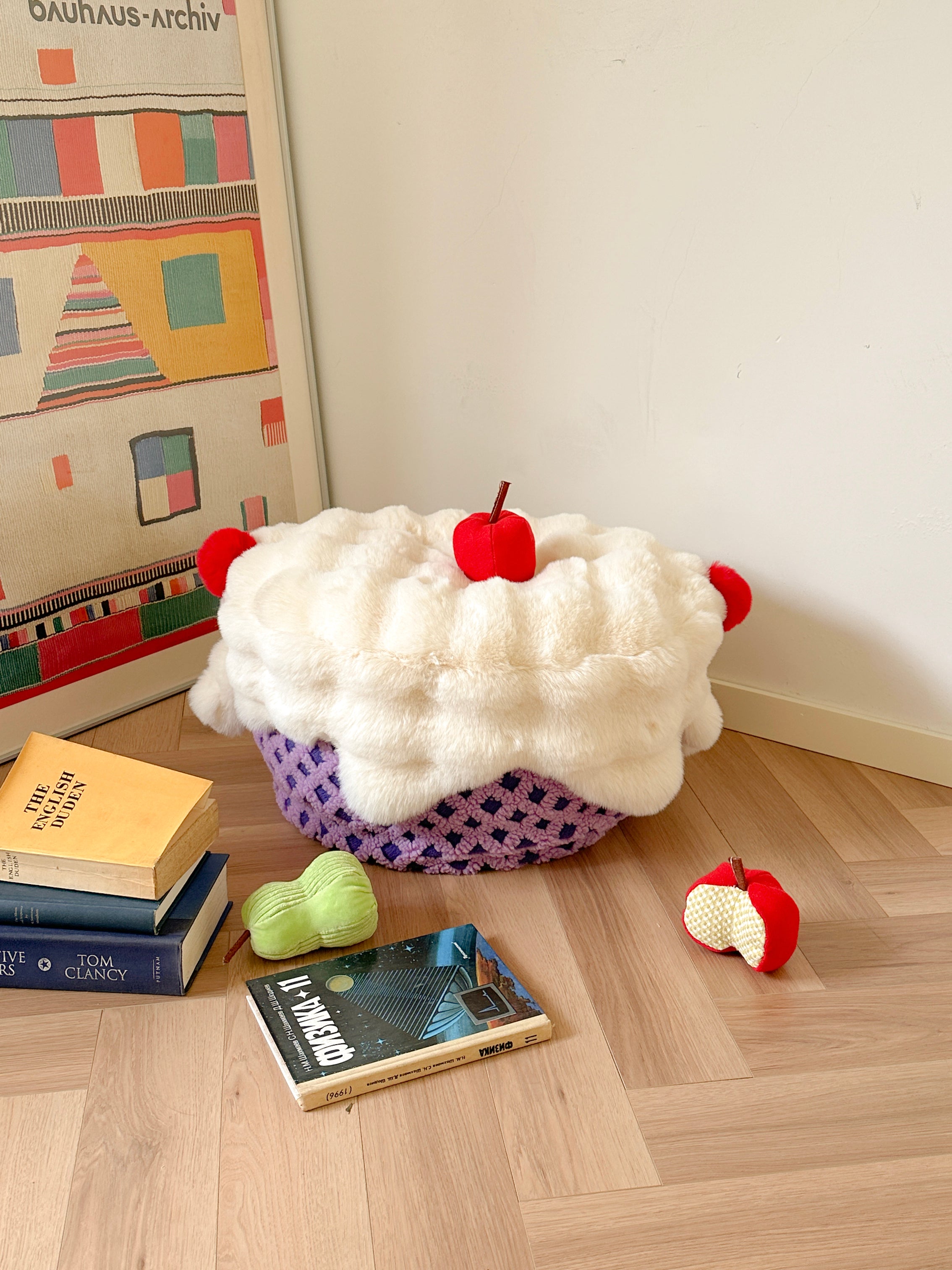 Cream Furry Bunny Stool