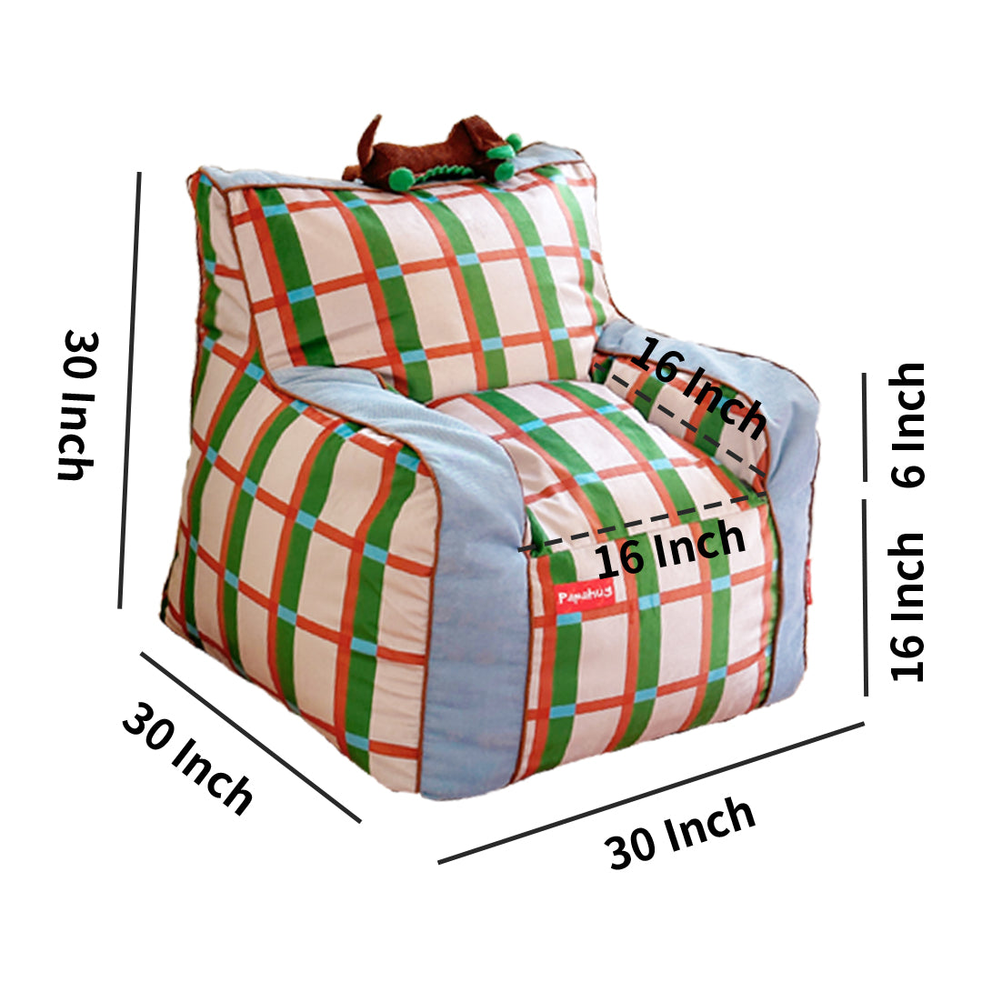 Retro Plaid Dachshund Sofa Bed