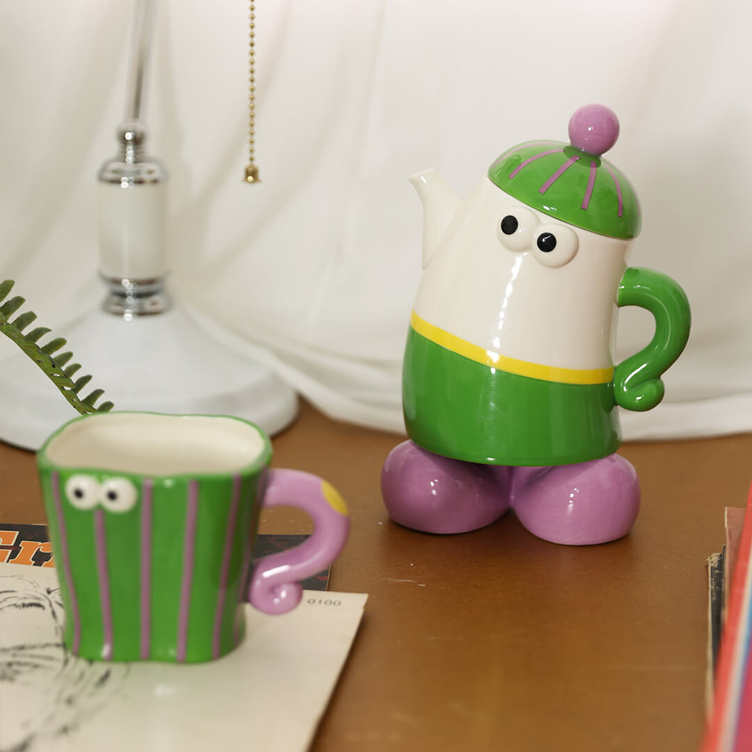 Whimsical Little Monster Ceramic Mugs - Handmade and Fun Drinkware