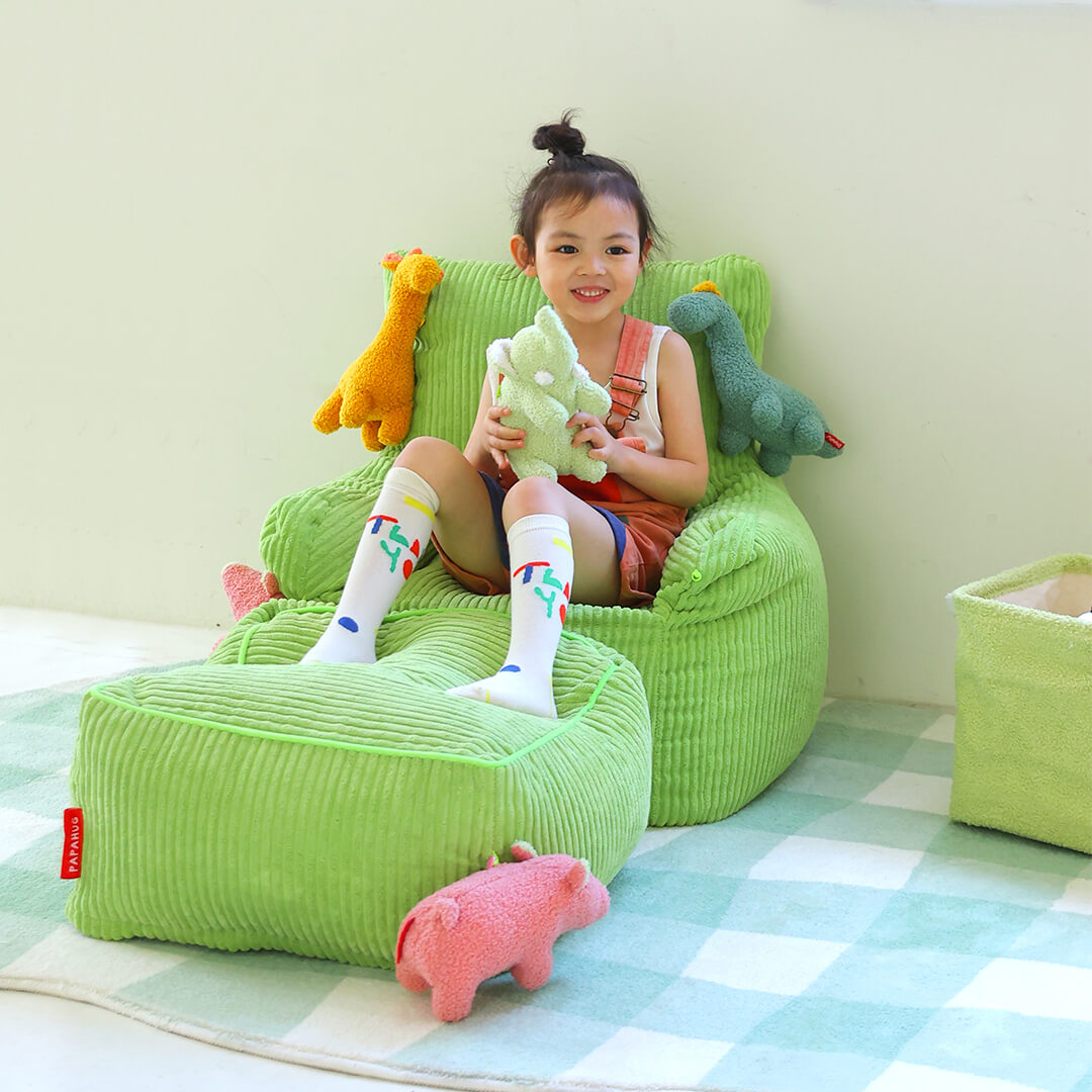 Playful Pals Corduroy Kids Bean Bag Chair: Ultra-Soft & Washable for Toddlers & Kids