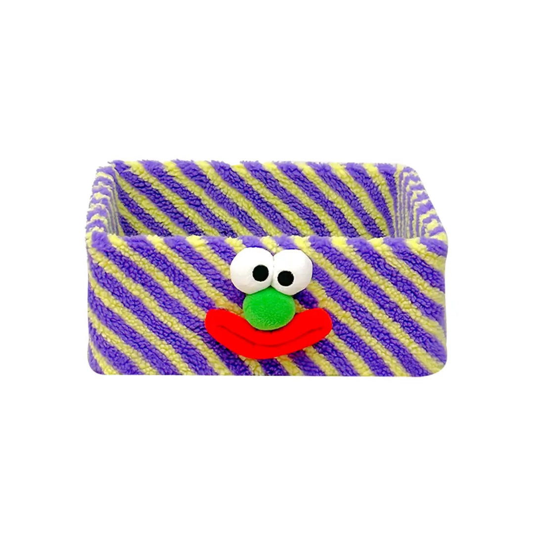 Whimsical Brightroom Storage Bin - Playful Striped Cloth Organizer for Kids