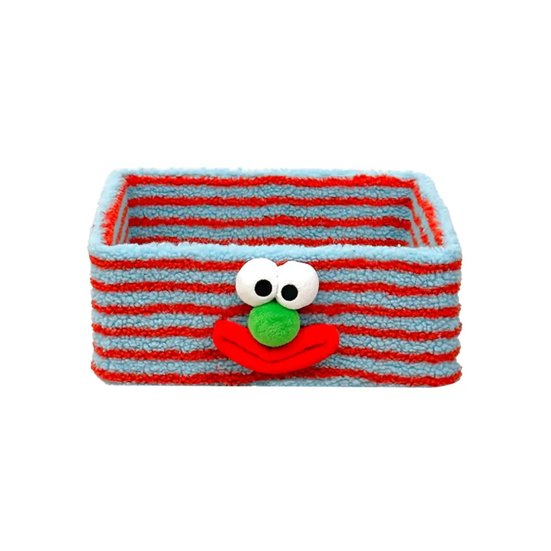 Whimsical Brightroom Storage Bin - Playful Striped Cloth Organizer for Kids