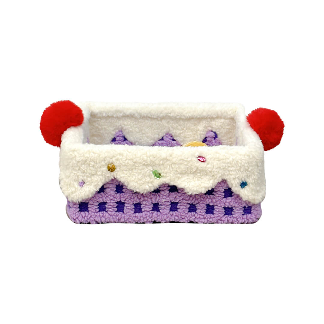 Whimsical Cake-Inspired Storage Bin - Cute Decorative Organizer for Kids