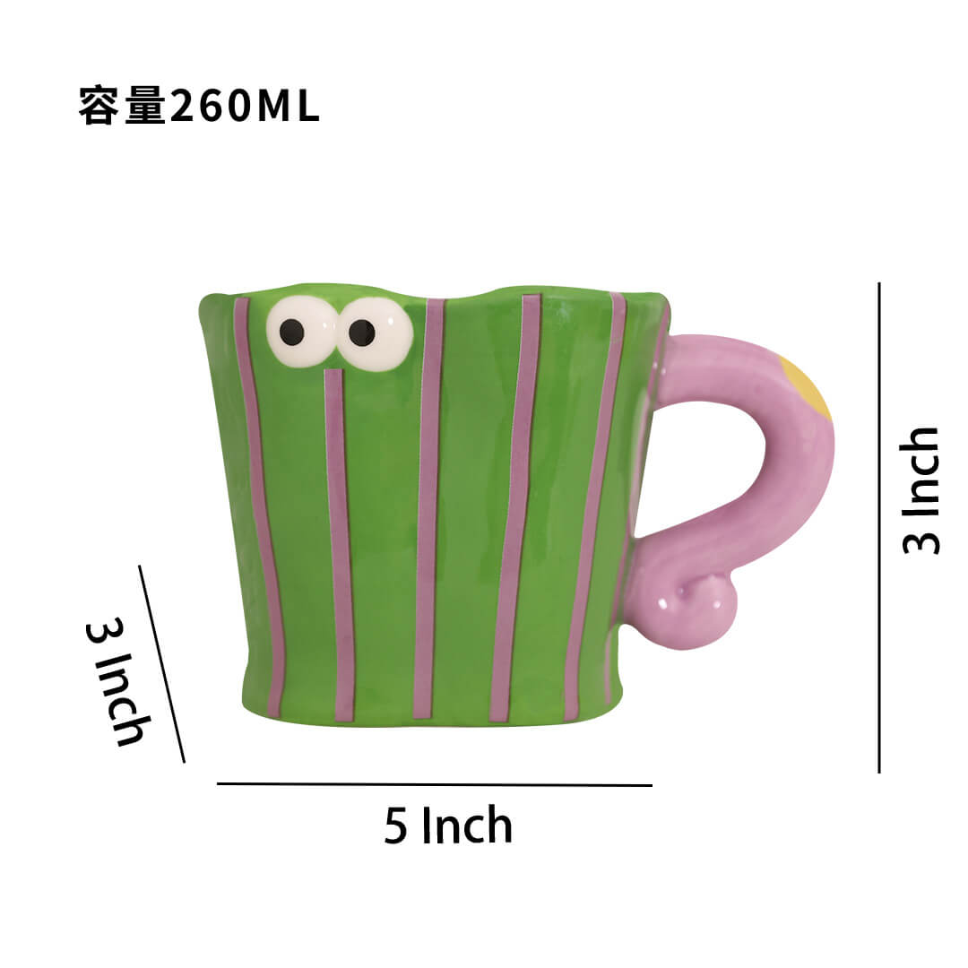 Whimsical Little Monster Ceramic Mugs - Handmade and Fun Drinkware