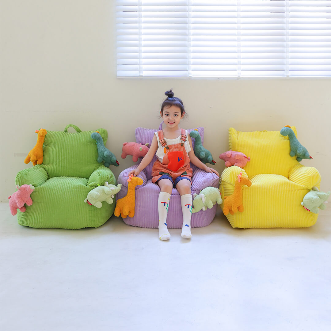 Playful Pals Corduroy Kids Bean Bag Chair: Ultra-Soft & Washable for Toddlers & Kids