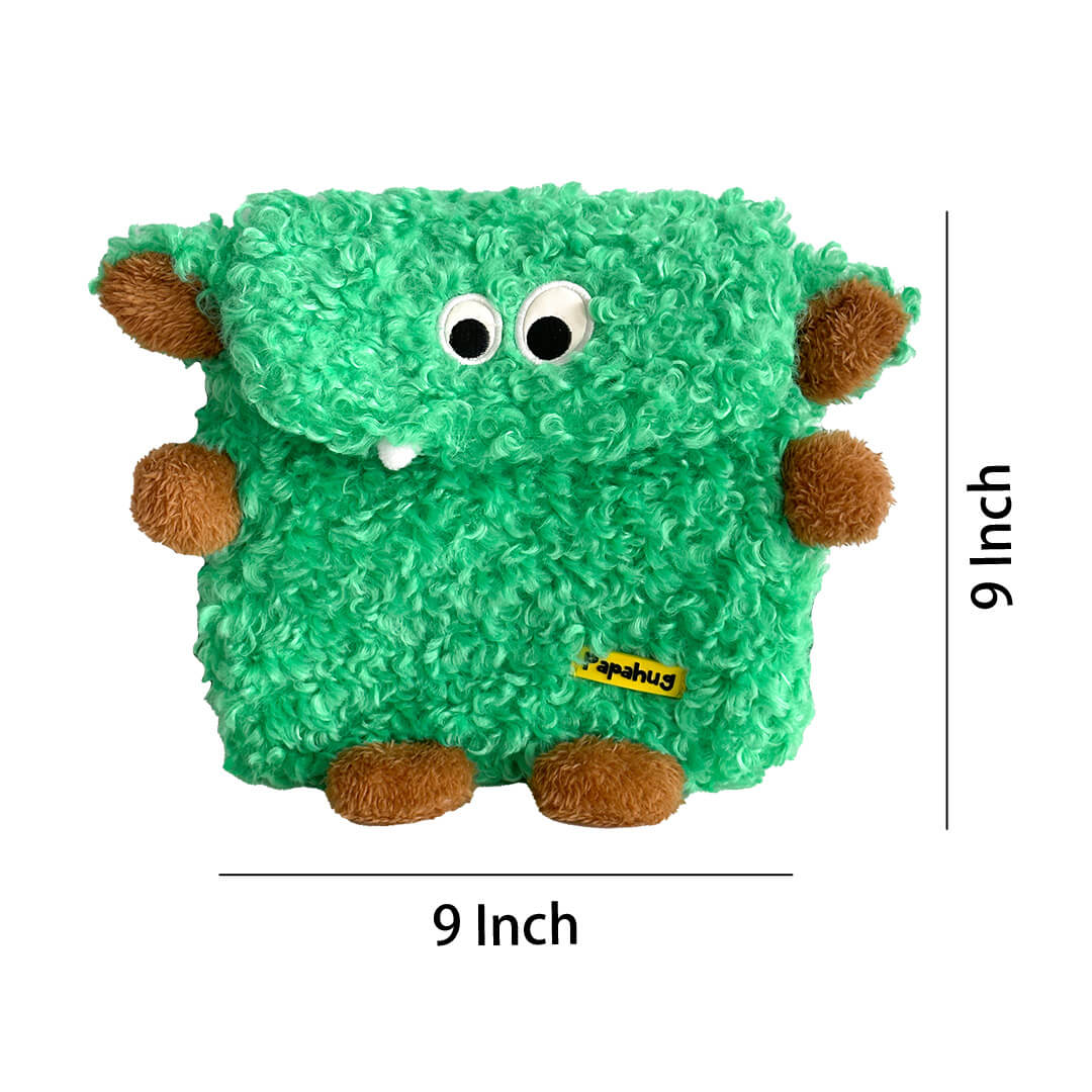 Playful Monster Plush Backpack for Kids - Soft & Cozy with Adjustable Straps