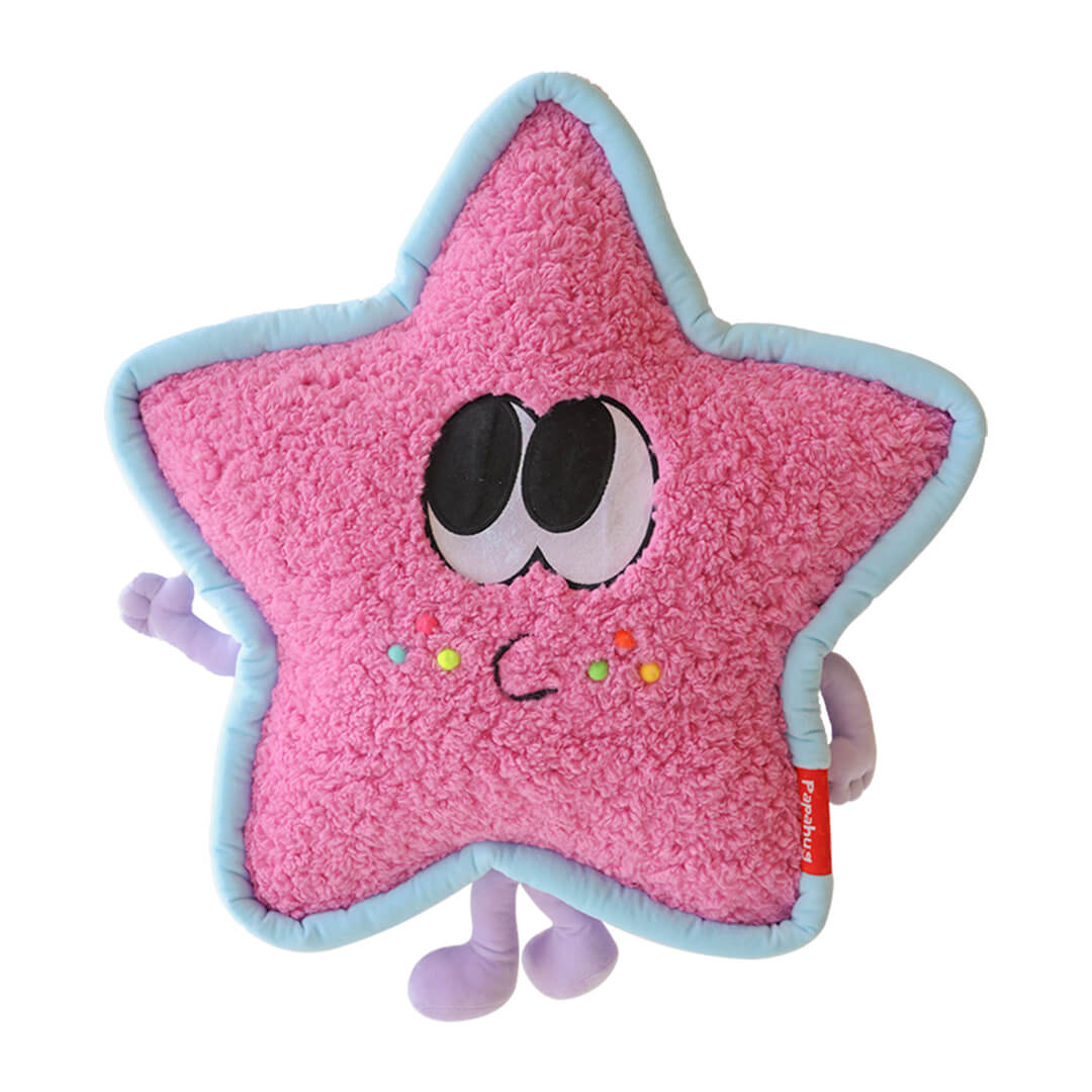 Star Pillow - Whimsical Sherpa Fleece Star-Shaped Pillow for Kids' Rooms