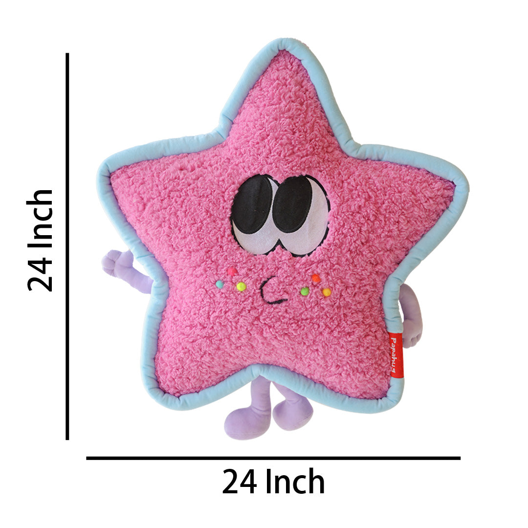 Star Pillow - Whimsical Sherpa Fleece Star-Shaped Pillow for Kids' Rooms